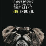 Dream Big animal motivational Poster