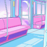 Dream in the sky City Pop Pastel Poster