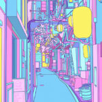 Dream Japan Street City Pop Pastel Poster