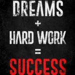Dreams Hardwork Success Poster