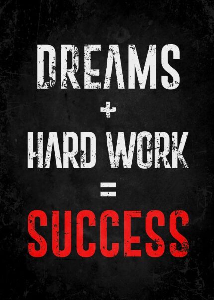 Dreams Hardwork Success Poster