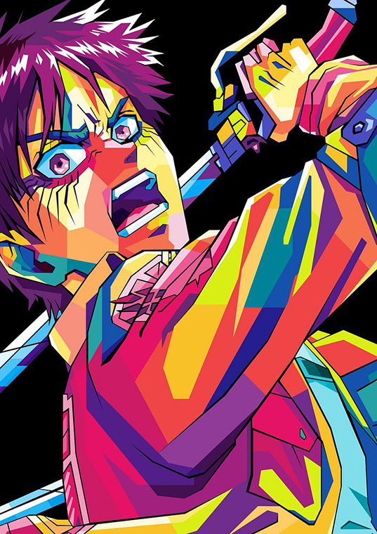 Eren Yeager attack on titan Pop art Poster