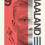 Erling Haaland Norge Football Sports Poster
