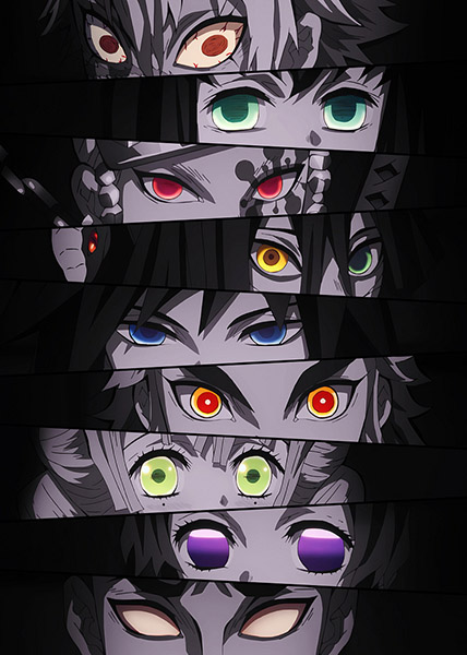 Eyes Hashira Demon Slayer anime Poster