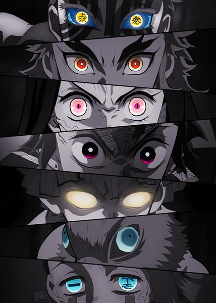 Eyes Hashira Demon Slayer anime Poster