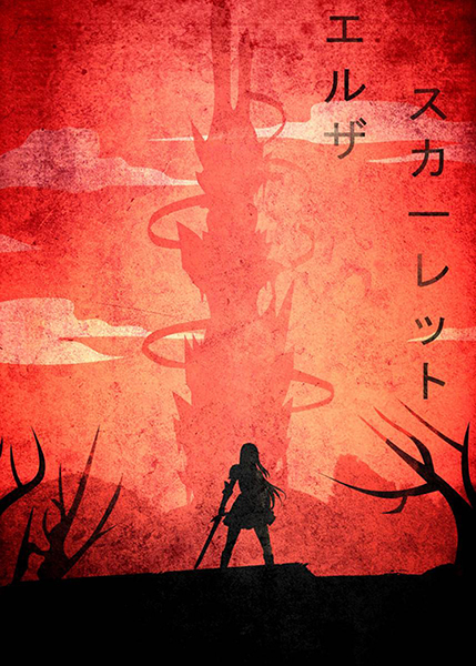 Fairy Tail Erza Minimalist anime Poster