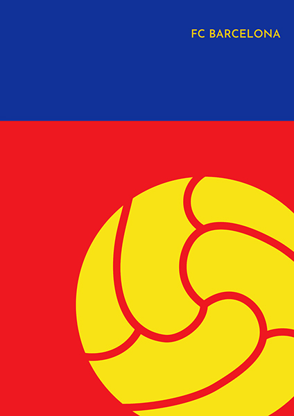 FC Barcelona Football Logo Premium Poster