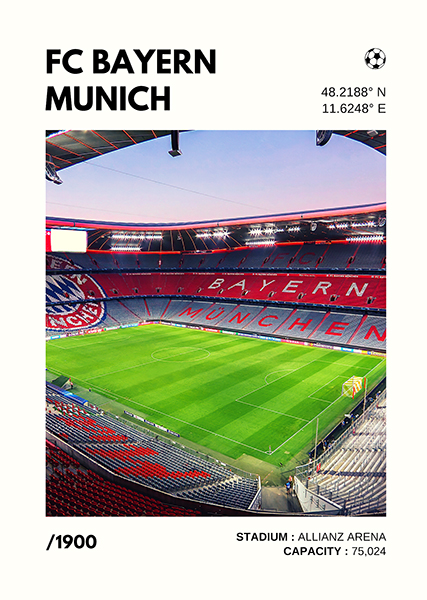 FC Bayern Munich Stadium Poster