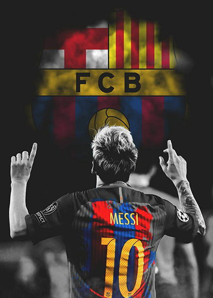 FCB Lionel Messi Soccer Poster