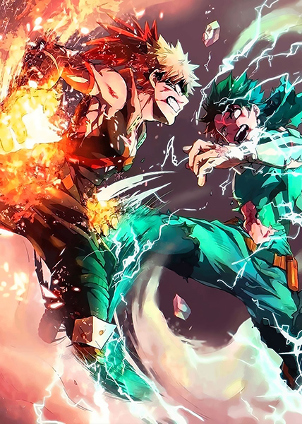 Fight My Hero Academia Japanese anime Poster
