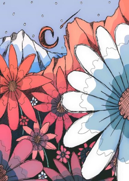 Flowers Of The Peaks Spring Vibes Poster