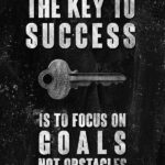 Focus on Goals not obstacles motivational Quote Poster