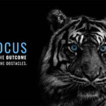 Focus on Outcome Not on obstacles animal motivational Poster