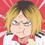 Frustrated Kenma munching on Banana Haikyuu Poster