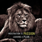 Frustration is Passion Lacking a Plan animal motivational Poster