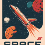 Galaxy Explore Space journey Poster