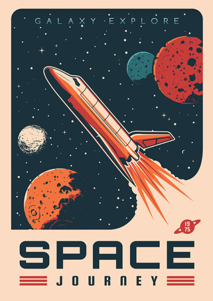 Galaxy Explore Space journey Poster