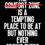 Get out of Comfort Zone motivational Quote Poster