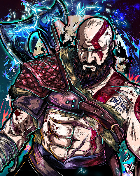 God of War Kratos Demigod Comic Poster