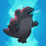 Godzilla Chibi Godzilla x Kong Movie Poster