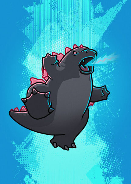 Godzilla Chibi Godzilla x Kong Movie Poster