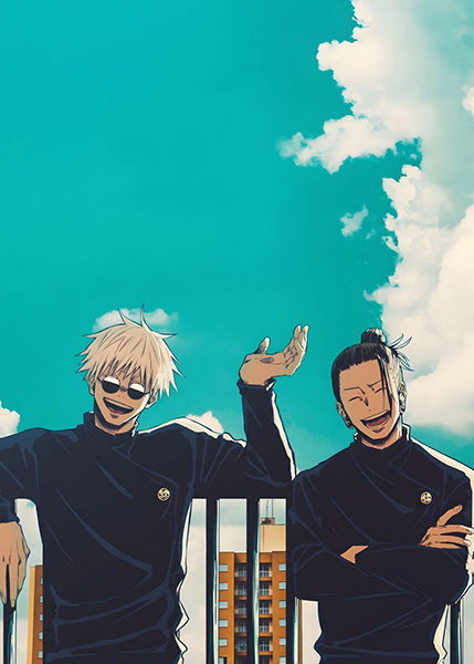 Gojo and Kenjaku Rivals Jujutsu Kaisen Poster