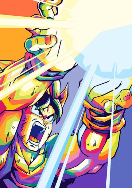 Goku Kamehameha Dragon Ball Pop art Poster