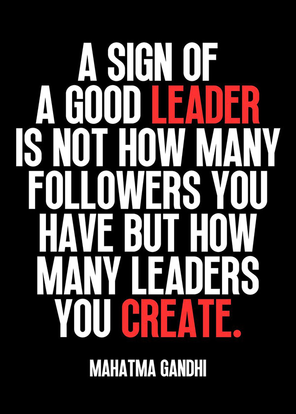 Good Leader motivational Quote Poster