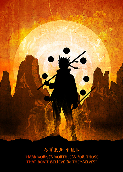 Hark Work Naruto Quote anime Poster