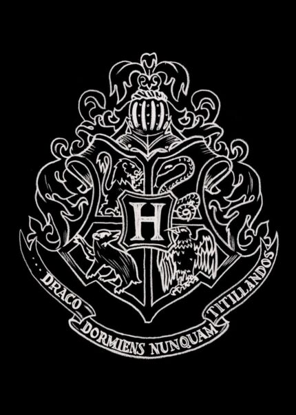 Harry Potter Hogwarts Insignia Black Poster