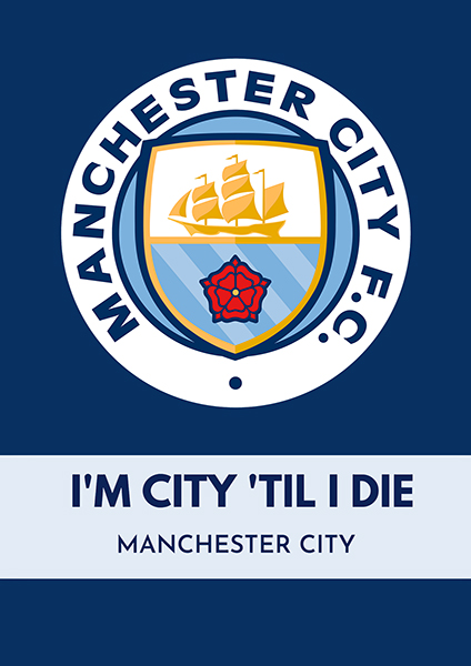 I am City Manchester United Poster