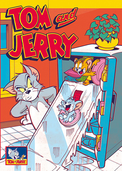 Ice Slide Tom and Jerry Poster
