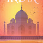 India Taj mahal Travel Poster