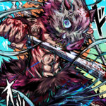 Inosuke Hashibira Demon Slayer Comic Poster