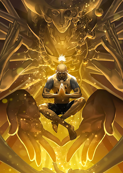 Isaac Netero 100-Type Guanyin Bodhisattva Poster