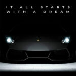 It all starts with a dream motivational Quote Poster