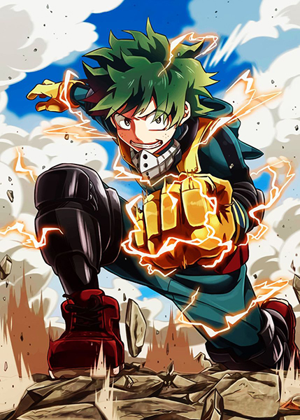 Izuku Midoriya MHA Japanese anime Poster