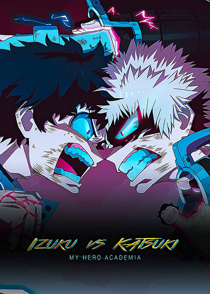 Izuku vs Katsuki MHA anime Poster