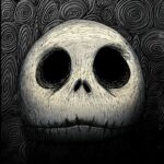 Jack Head Engraved Halloween Poster