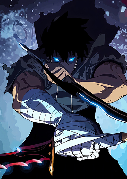 Jin Woo in Action Solo Leveling Poster