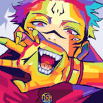 Jujutsu Kaisen Sukuna Pop art Poster
