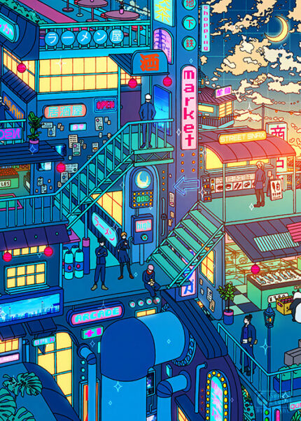 Jujutsu Market Pop Pastel Poster