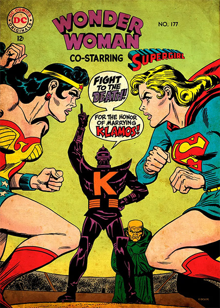 Justice League Wonder woman and Superman Comics Poster