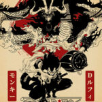 Kaido vs Luffy gear 4 One Piece Poster