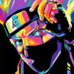 Kakashi Sharingan Naruto Pop art Poster