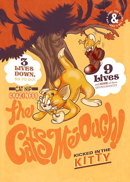 Kicked in the Kitty Tom and Jerry Poster