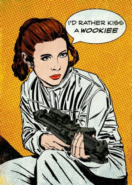 Kiss a Wookiee Star Wars Popart Poster