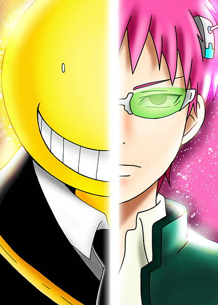 Koro Sensei X Kusuo Saiki anime Poster