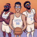 Lakers jack perkins mikan Lofi vibes Basketball Poster