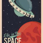 Life in the Universe Space Poster